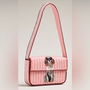 NWT Anthropologie Fiona Beaded Bag: Animal Edition Cocker Spaniel
